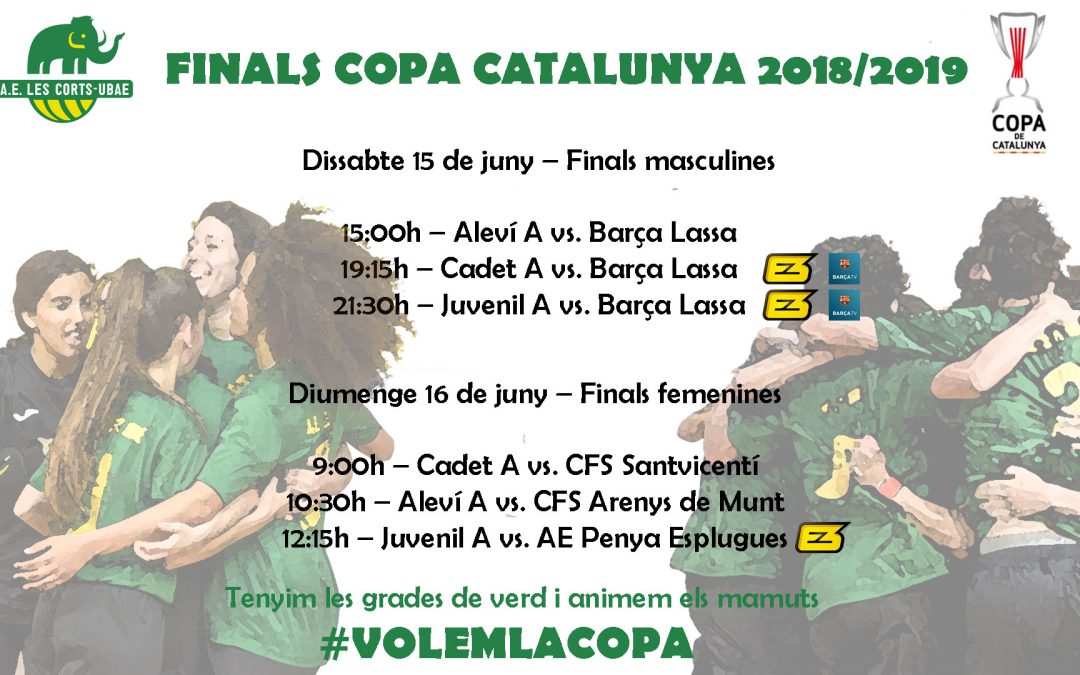 Els mamuts a sis finals de la Copa Catalunya