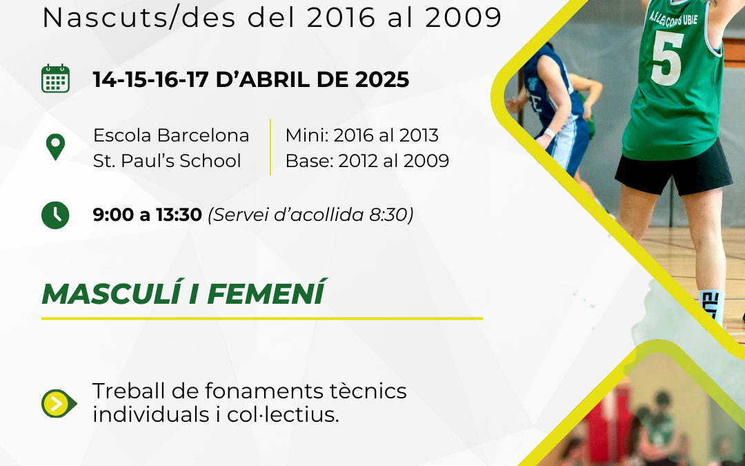 Tecnificació de Setmana Santa de Bàsquet